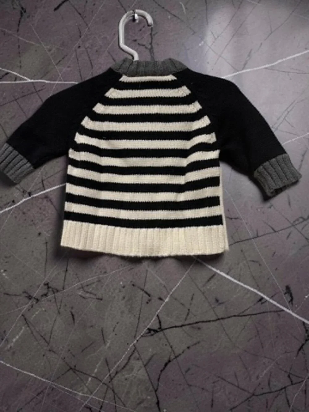 Gymboree NWT Little Panda Black White Zipper Sweater Embroidered Panda 0- 3 mos